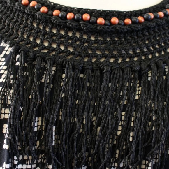 Floreat Abelia Fringe Embroidered Beaded Dress - Picture 5 of 9